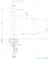Omnires Y bateria umywalkowa 23 cm miedź połysk Y1212CCP