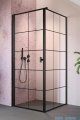 Radaway Nes 8 Black Kdj I Factory kabina 80x80cm lewa czarny mat/szkło przejrzyste 10072080-54-55L/10089080-54-55