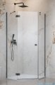 Radaway Essenza 8 Brushed GunMetal Ptj kabina pięciokątna 100x80cm lewa szczotkowany grafit 10490000-92-01L/10490800-01-01