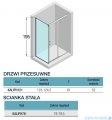 Novellini Kali PH+FH kabina 125x80 profile czarne KALIPH121-1H/KALIFH78-1H