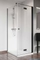 Radaway Nes 8 Black KDJ B kabina 90x100 prawa czarny mat/szkło przejrzyste 10075090-54-01R/10089100-01-01