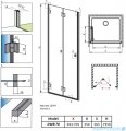 Radaway Carena DWB drzwi prysznicowe 70 lewe przejrzyste 134582-01-01NL
