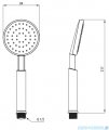 Deante Temisto słuchawka prysznicowa 1-funkcyjna czarny mat XDCT0SLZ1