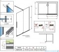 Radaway Furo Black Walk-in kabina 80x200cm prawa szkło przejrzyste 10106438-54-01R/10110394-01-01