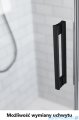 Radaway Idea 8 QL XL Black Kdj kabina 110x70cm lewa czarny mat/szkło przejrzyste 10560567-54-01L/10570522-01-01/10580070-01-01R