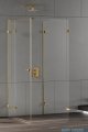 New Trendy Eventa Gold Shine kabina prysznicowa przyścienna z drzwiami bocznymi 80x100x200 cm przejrzyste lewe Złoty połysk EXK-4828