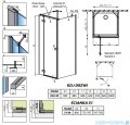 Radaway Essenza New Kdj+S kabina 80x90x80cm lewa szkło przejrzyste 385020-01-01L/384051-01-01/384051-01-01