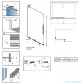 Radaway Furo SL Brushed GunMetal kabina Walk-in 110x200cm lewa szczotkowany grafit 10306588-92-01L/10110544-01-01