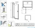 Radaway Essenza Brushed GunMetal Dwj drzwi wnękowe 130cm lewe szczotkowany grafit/szkło przejrzyste 1385017-92-01L