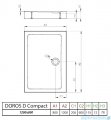 Radaway Doros D Compact Stone brodzik 120x80 kaszmirowy SDRD1280-05-84S