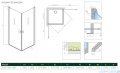 Radaway Nes 8 Black Kdd I kabina 90x80cm czarny mat/szkło przejrzyste 10071090-54-01L/10071080-54-01R