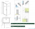 Radaway Nes Kdj II kabina 80x100cm lewa szkło przejrzyste 10032080-01-01L/10039100-01-01