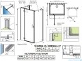 Radaway Essenza Kdj+S kabina 75x120x75cm lewa szkło przejrzyste 1384049-01-01/1385024-01-01L/1384049-01-01