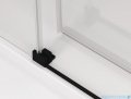 SanSwiss Cadura Black Line drzwi przesuwne 100cm jednoskrzydłowe lewe z polem stałym profile czarny mat CAS2G1000607