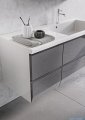 Oristo Brylant szafka z umywalką prawa 125x50x48cm grafit/biały OR36-SD2S-85-5/OR36-SD2S-40-5/UME-BR-125-92-P