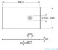 Roca Terran 100x90cm brodzik prostokątny konglomeratowy cafe AP1013E838401660