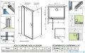Radaway Nes 8 Kdj II kabina 110x80cm lewa przejrzyste 10086110-01-01L/10089080-01-01