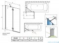 Radaway Essenza Black Pnd II parawan nawannowy 120cm lewy szkło przejrzyste 110002120-54-01L