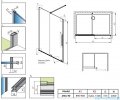 Radaway Furo Brushed GunMetal DWJ drzwi prysznicowe 90cm lewe szczotkowany grafit 10107472-92-01L/10110430-01-01