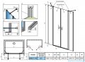 Radaway Nes 8 Black Dwd II drzwi wnękowe 170cm W1 czarny mat/szkło przejrzyste 10081030-54-01/10080167-54-01