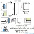 Radaway Euphoria KDJ Kabina prysznicowa 100x80 lewa szkło przejrzyste 383612-01L/383240-01L/383051-01