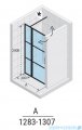 Riho Grid GB104 drzwi prysznicowe 130x200cm czarne G004006121