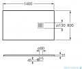 Roca Terran 140x80cm brodzik prostokątny konglomeratowy cafe AP10157832001660