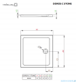 Radaway Doros C Stone brodzik kwadratowy 90x90x4,5 czarny SDRC9090-01-54S