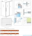 Radaway Idea 8 QL XL Kdj kabina 100x80cm prawa szkło przejrzyste 10560517-01-01R/10570472-01-01/10580080-01-01L