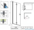 Radaway Nes 8 KDD B kabina walk in 90cm lewa przejrzyste 10074090-01-01L