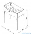 Oristo Louis szafka z umywalką 81x87x47 czarna OR50-SD1S-82-7/UME-LU-82-94