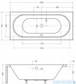 Besco Vitae 180x80cm wanna prostokątna + obudowa + syfon #WAV-180-PK/#OAA-180-NS/19975