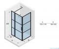 Riho Grid GB203 kabina prysznicowa 110x100cm czarna G004018121