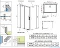 Radaway Idea White Kdj kabina 160x100cm lewa szkło przejrzyste 387046-04-01L/387052-04-01R