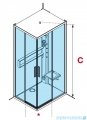 Novellini Glax 2 2.0 kabina z hydromasażem 100x70 prawa srebrna G22A197DM1-1BB