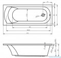 Riho Miami wanna prostokąta 170x70 z hydromasażem Air prawa B060003005
