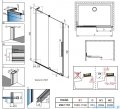 Radaway Furo SL Dwj drzwi 110cm lewe chrom połysk/szkło przejrzyste 10307572-01-01L/10110530-01-01