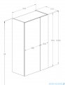 Roca Extra Kolumna łazienkowa niska z 2 drzwiami 100x60x31 ORZECH LINCOLN A857961540