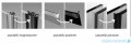 Radaway Nes Black Dwj II drzwi wnękowe 80cm prawe czarny mat/szkło przejrzyste 10036080-54-01R
