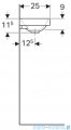 Geberit Acanto Umywalka ścienna z otworem na baterie po prawej stronie 40x25 cm KeraTect 500.635.01.8