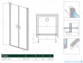 Radaway Nes Black Dwd I drzwi wnękowe 80cm czarny mat/szkło przejrzyste 10027080-54-01