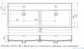 Oristo Skagen szafka z umywalką wisząca 119x50x45 piaskowy mat OR49-SD1S-120-10/UME-BD-120-91-D