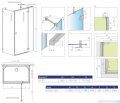 Radaway Essenza Pro Brushed Gold Kdj+S kabina 80x120x80cm prawa szczotkowane złoto 10097312-99-01R/10098080-01-01/10098080-01-01