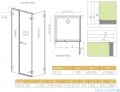 Radaway Arta Kds II kabina 120x70cm lewa szkło przejrzyste 386521-03-01R/386106-03-01/386109-03-01