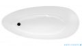 Besco Goya XS B&W 142x62cm wanna wolnostojąca biało-czarna MATOWA+ odpływ klik-klak grafit czyszczony od góry #WMMC-140GGR