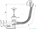 Alcaplast  syfon wannowy automatyczny chrom A55KM-100