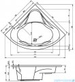 Riho Neo wanna asymetryczna 150x150 z hydromasażem BLISS prawa B077005005