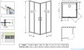  Radaway Premium Pro Kdd  kabina 90x100cm szkło przejrzyste 1017090-01-01L/1017100-01-01R