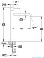 Omnires Y Bateria umywalkowa wysoka czarny mat Y1212BL