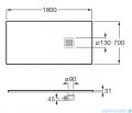 Roca Terran 180x70cm brodzik prostokątny konglomeratowy czarny AP1017082BC01400